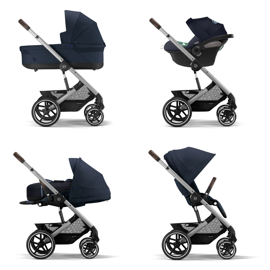 CYBEX Kočík športový Balios S Lux Silver Ocean Blue Gold