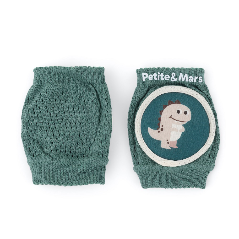 PETITE&MARS Chrániče kolen elastické na lezení Follow Misty Green