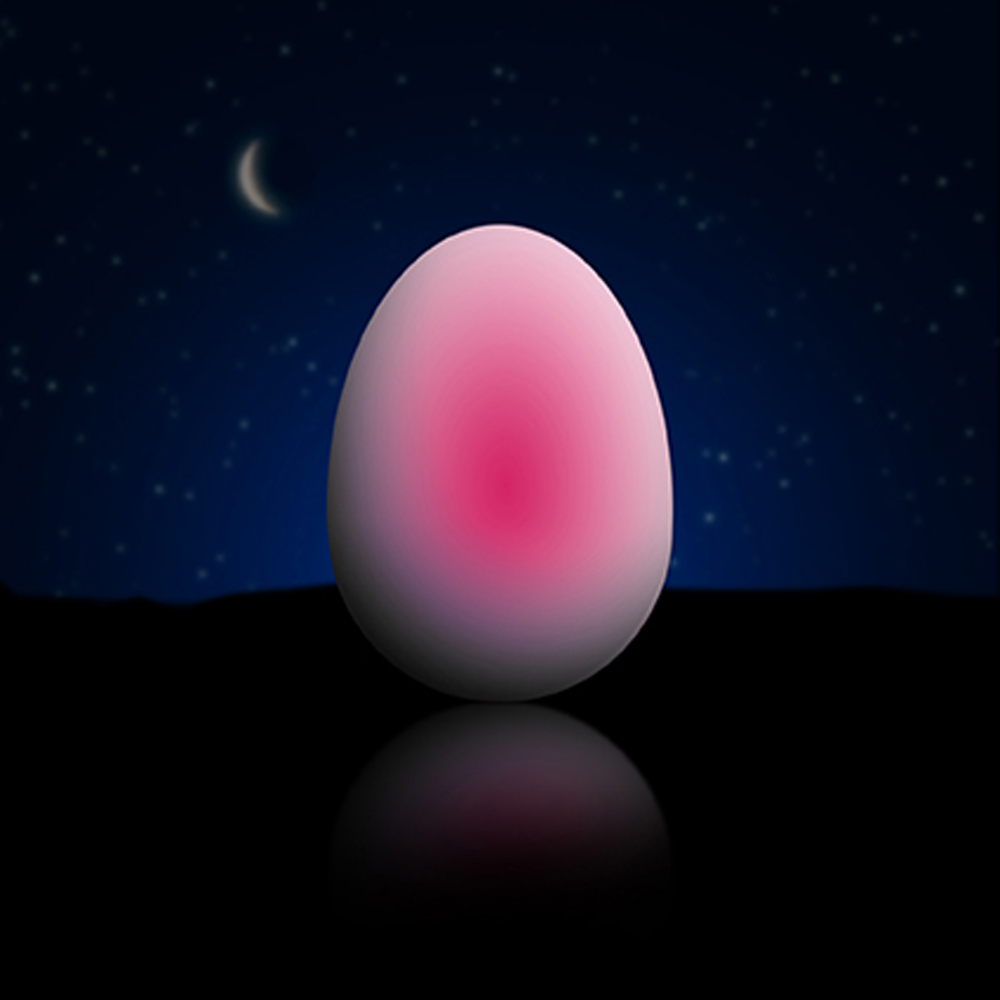REER LED Svetlo nočné vajíčko meniace farby