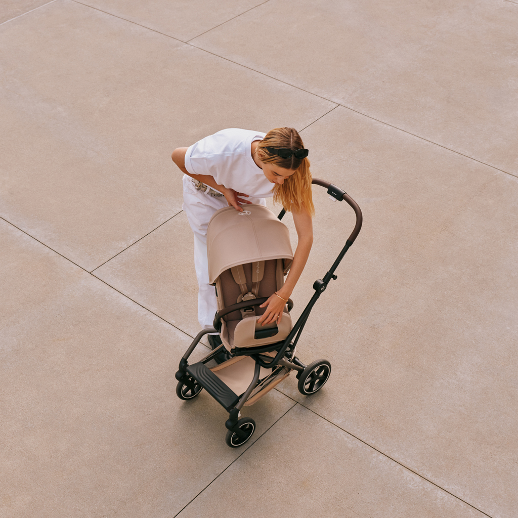 CYBEX Športový kočík Eezy S Twist+ 2 Taupe - Stormy Blue Gold