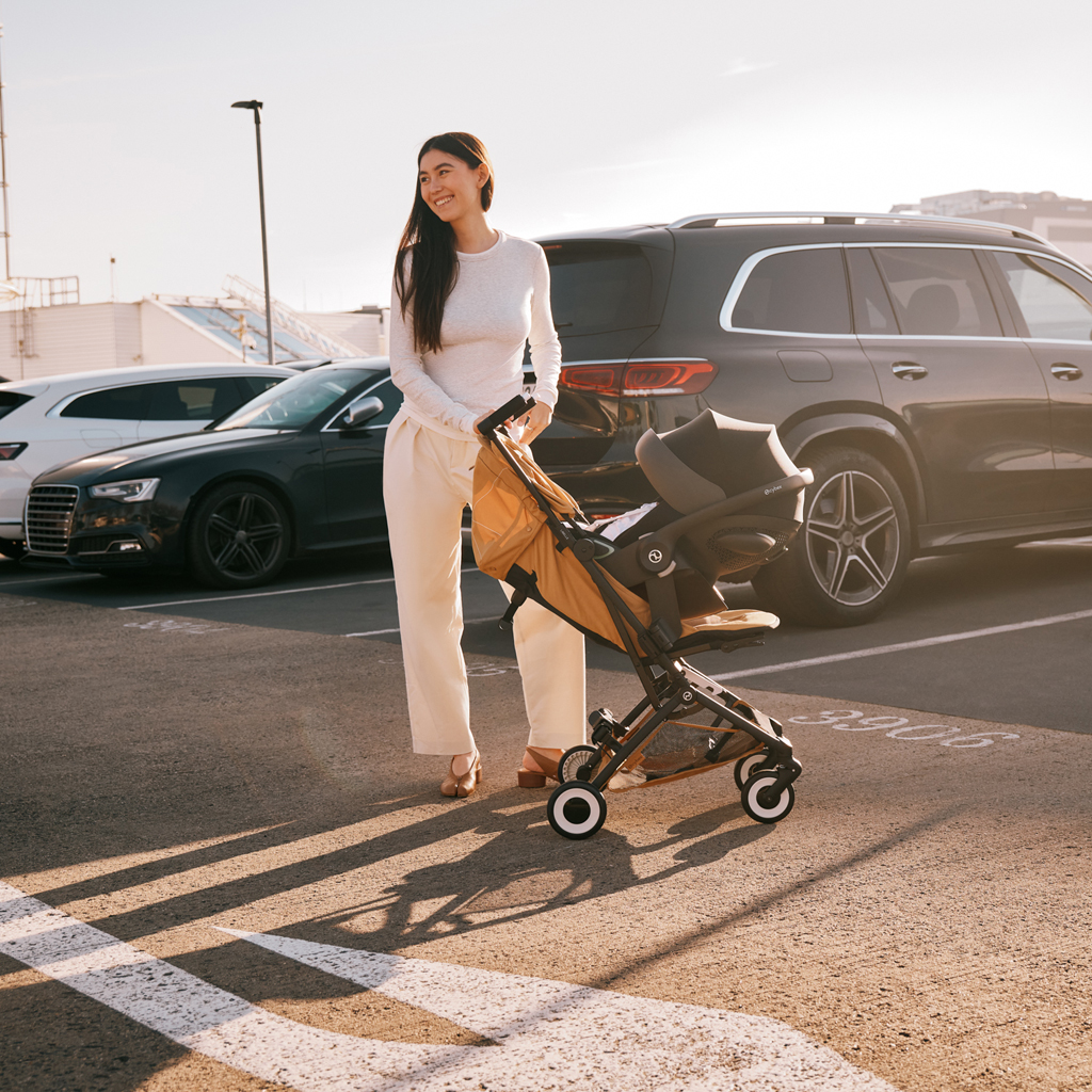 CYBEX Golfový kočík Libelle Stormy Blue Gold (Taupe Frame) Gold
