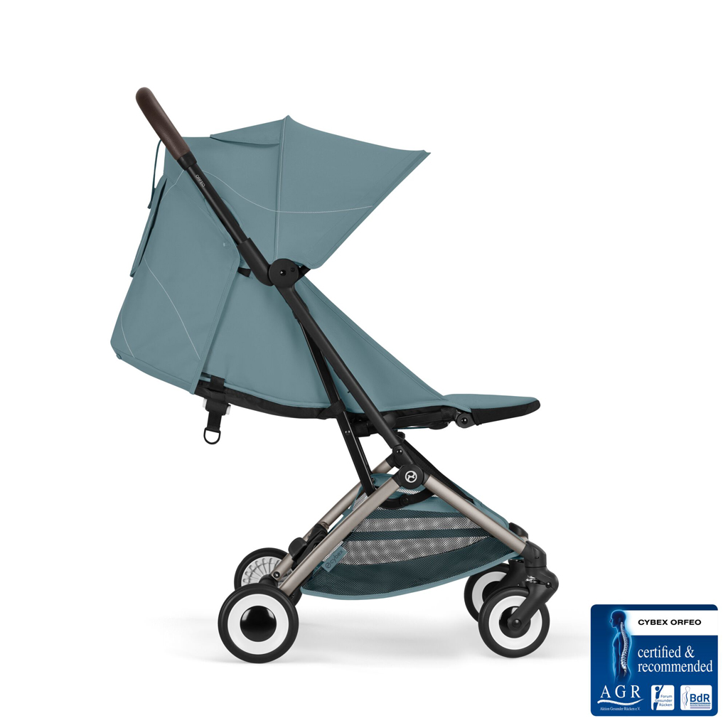 CYBEX Golfový kočík Orfeo Stormy Blue Gold (Taupe Frame) Gold