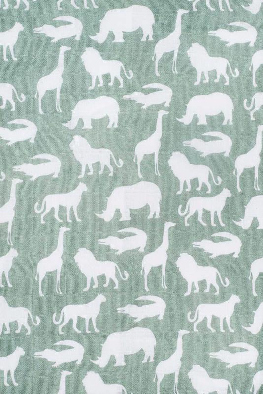 JOLLEIN Bavlnené plienky 4 ks (70x 70 cm) - Safari Forest green