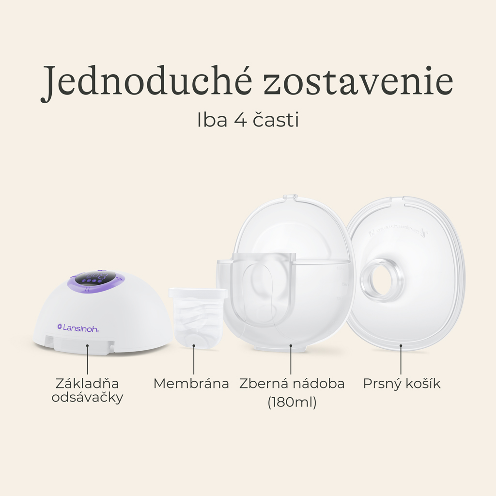 LANSINOH Odsávačka materského mlieka elektrická dvojitá handsfree Duo