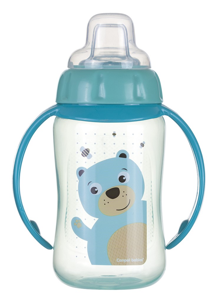 CANPOL BABIES Hrnček s mäkkým náustkom Zvieratko 320ml (6m+)