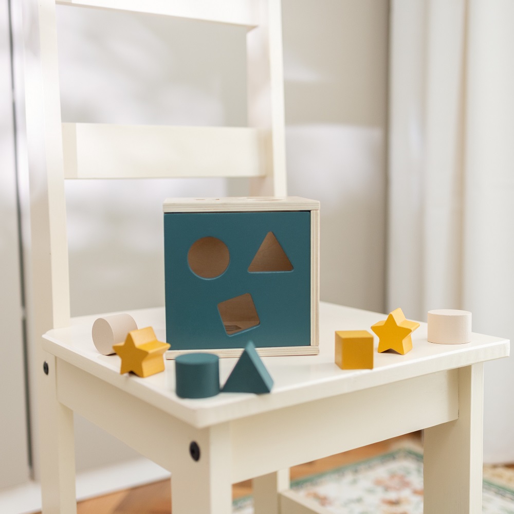 PETITE&MARS Hračka dřevěná třídící Gravity Wood of Mars 12m+ Cosmic Blue