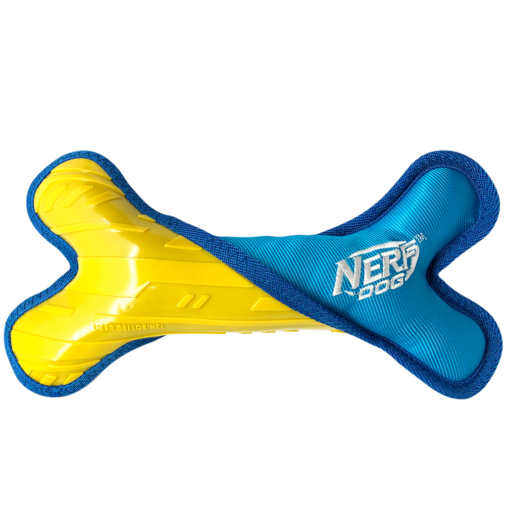 NERF DOG Hračka pre psov odolná kosť s plyšovou nylonovou výplňou 28 cm