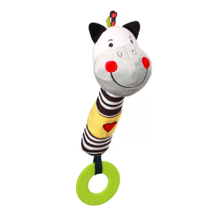 BABYONO Hračka pískacia s hryzačkou C-MORE zebra Zack