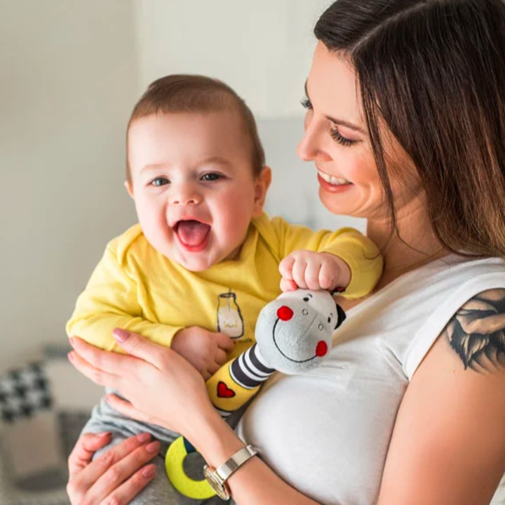BABYONO Hračka pískacia s hryzačkou C-MORE zebra Zack