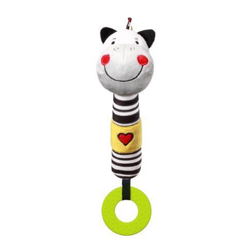 BABYONO Hračka pískacia s hryzačkou C-MORE zebra Zack