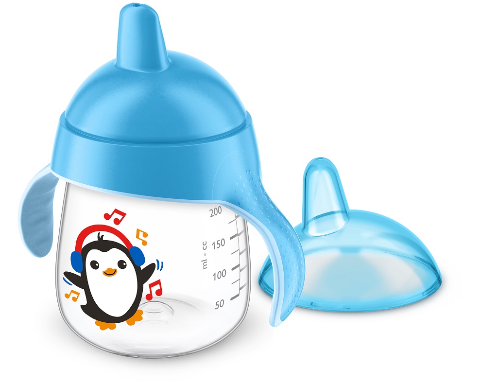 Philips AVENT Hrnček pre prvé dúšky Premium 260 ml modrý,  V002383
