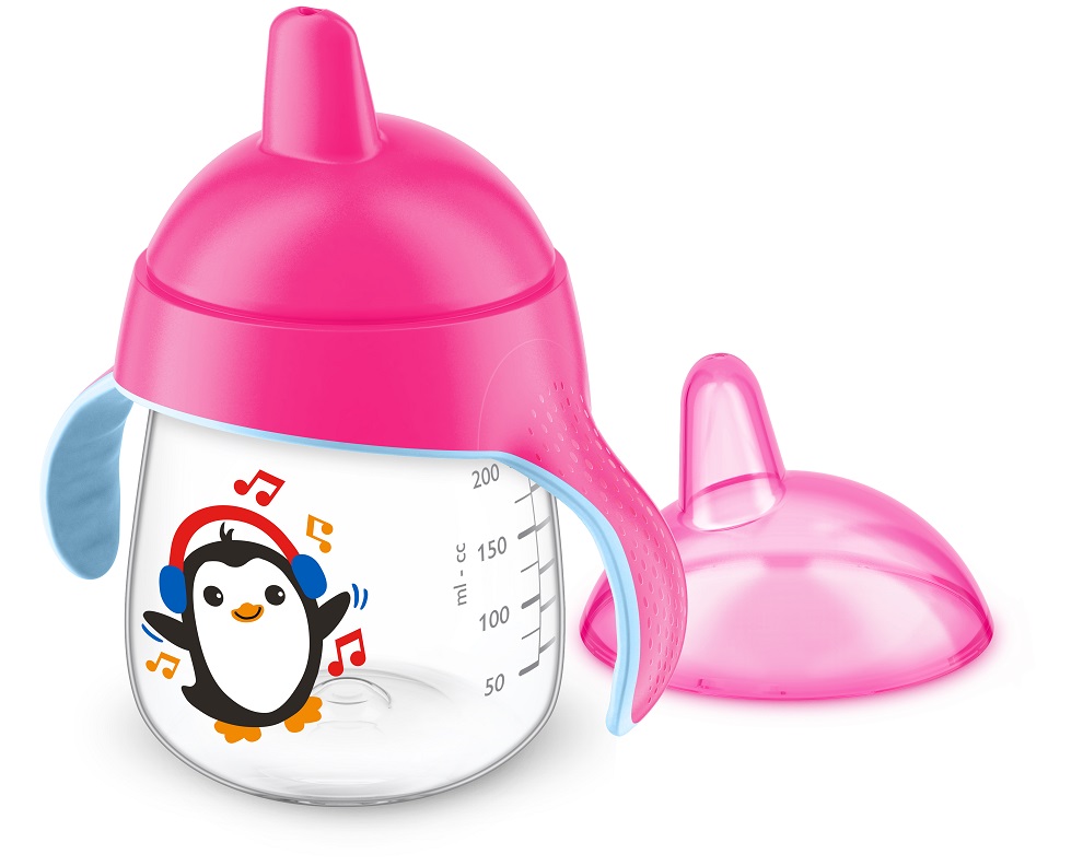 Philips AVENT Hrnček pre prvé dúšky Premium 260 ml ružový,  V002383