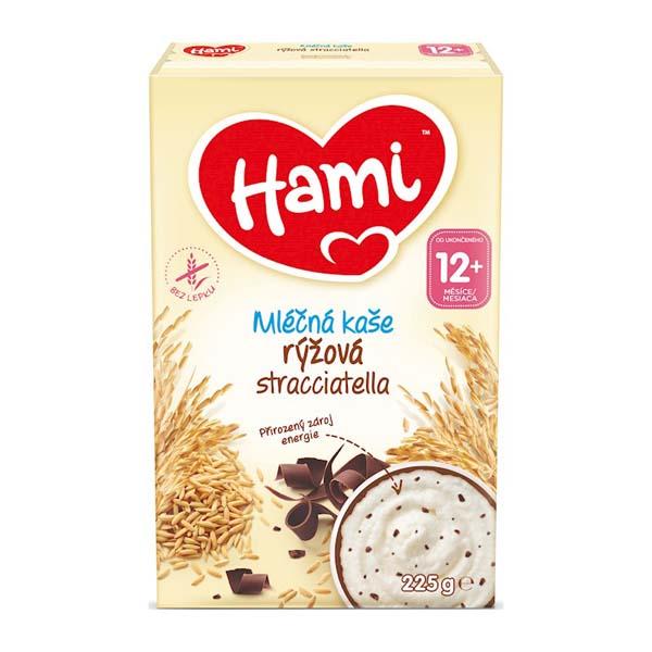 HAMI Mliečna kaša ryžová straciatella 225g,  V002259