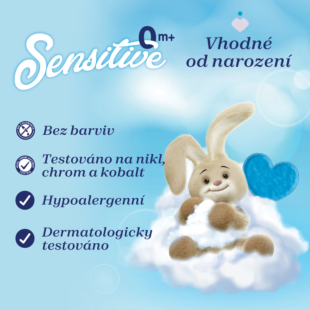 6x CHICCO Aviváž koncentrovaná Baby Sensitive Sladký púder 1,5 l (60 praní)