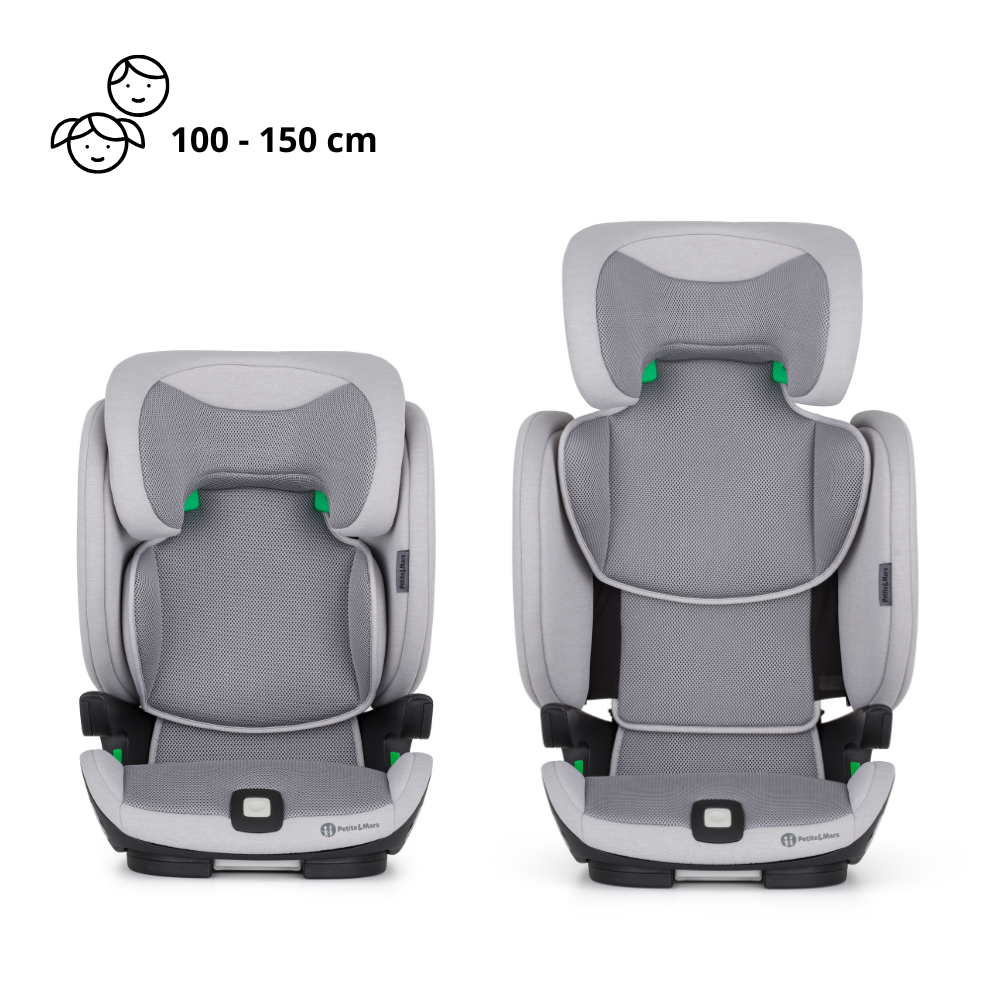 PETITE&MARS Autosedačka Elite Fix Pro i-Size Gentle Grey Air 100-150 cm (15-36 kg)