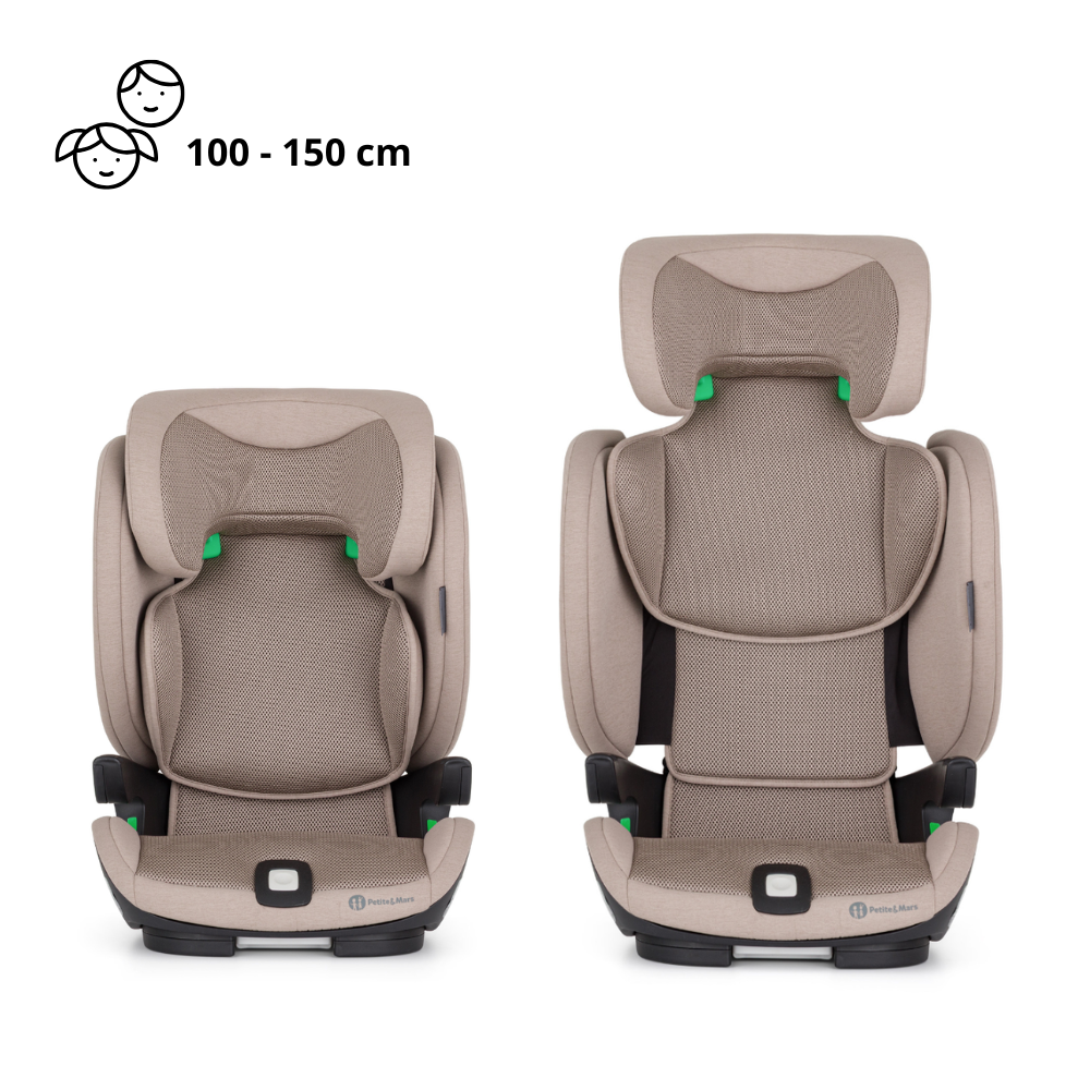 PETITE&MARS Autosedačka Elite Fix Pro i-Size Tan Brown Air 100-150 cm (15-36 kg)