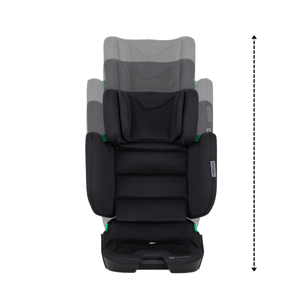 PETITE&MARS Autosedačka Flex Pro i-Size Coal Black Air 100-150 cm (15-36 kg)