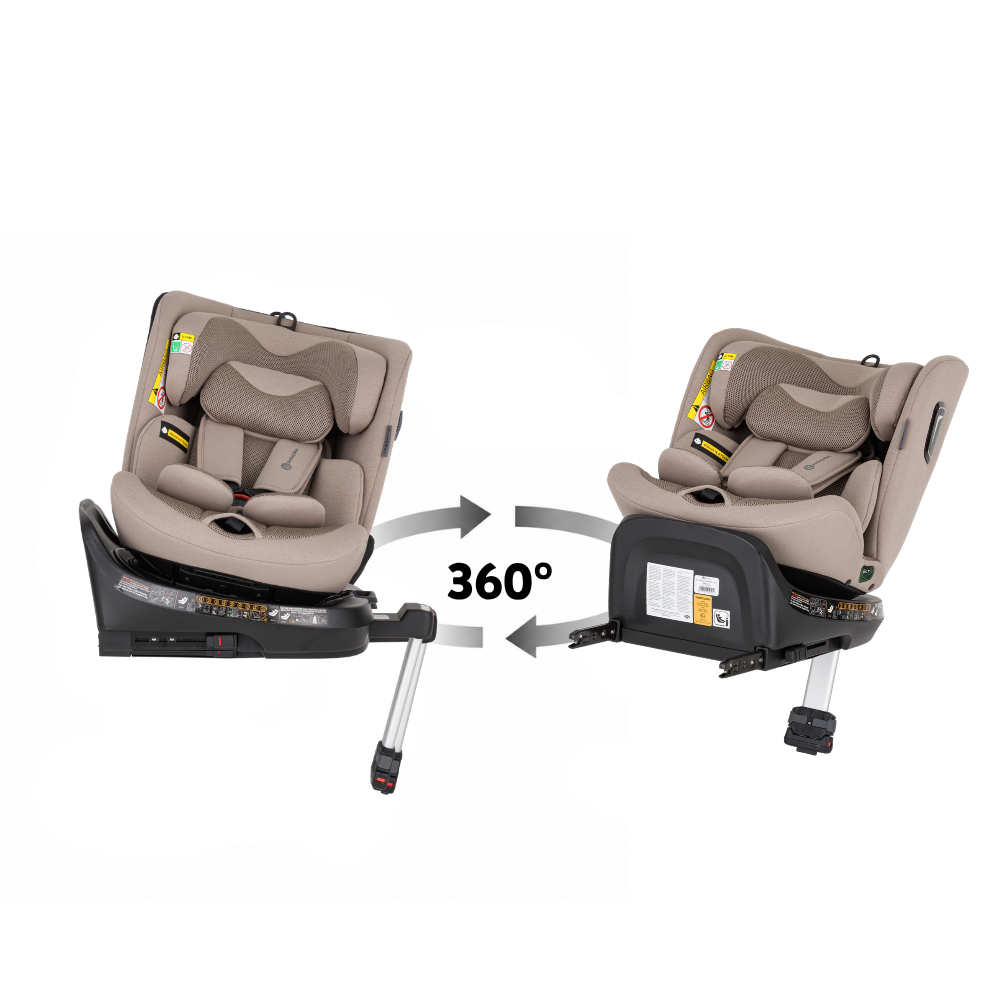 PETITE&MARS Autosedačka Twistguard Pro i-Size Tan Brown Air 40-150 cm(0-36 kg)