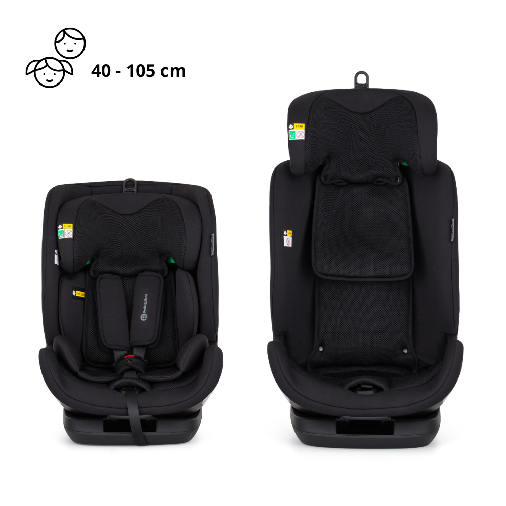 PETITE&MARS Autosedačka Prime Pro i-Size Coal Black Air 76-150 cm (9-36 kg)