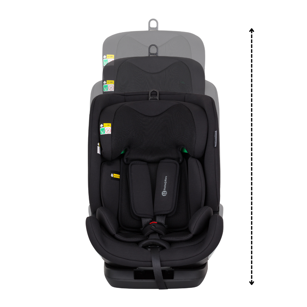 PETITE&MARS Autosedačka Prime Pro i-Size Coal Black Air 76-150 cm (9-36 kg)