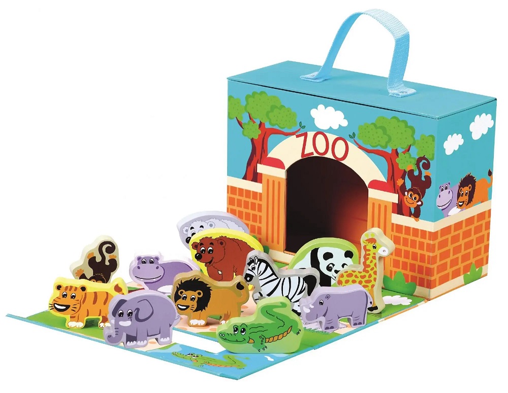 BINO Cestovný kufrík so zvieratkami ZOO
