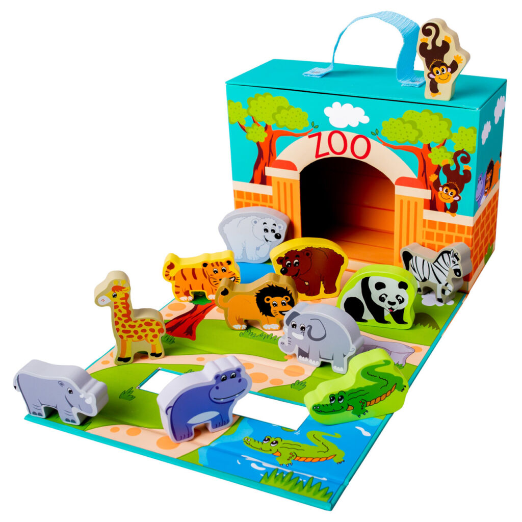 BINO Cestovný kufrík so zvieratkami ZOO