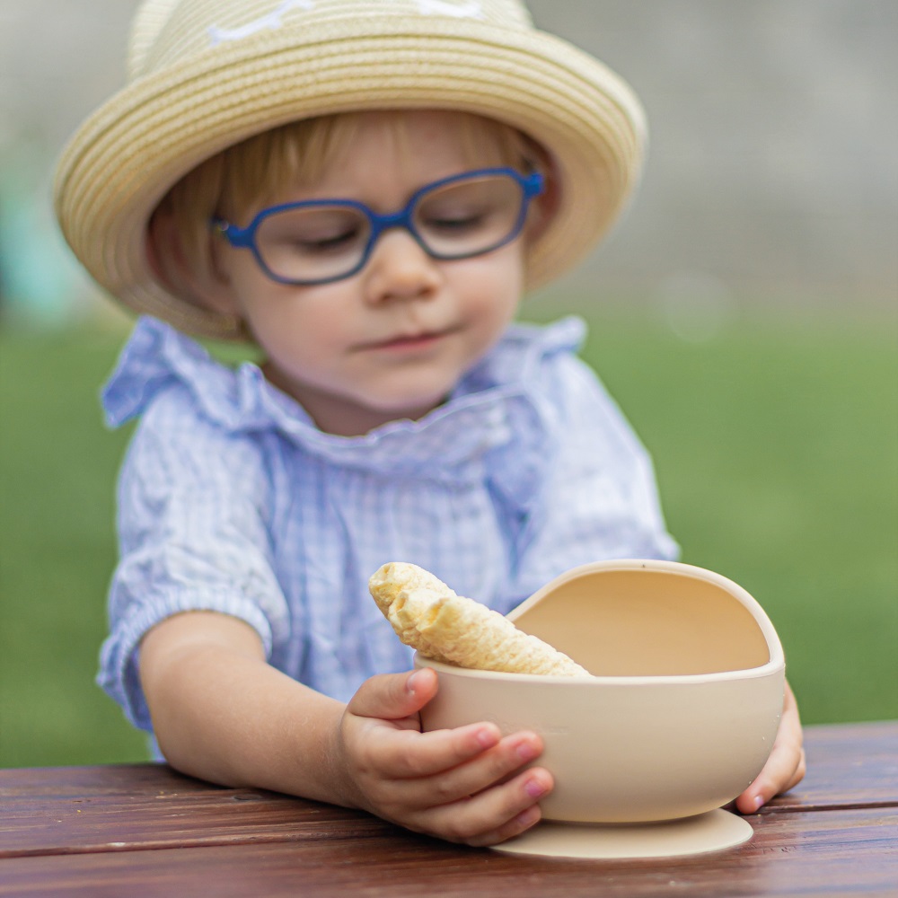 PETITE&MARS Miska silikonová s přísavkou TAKE&MATCH Desert Sand 6m+