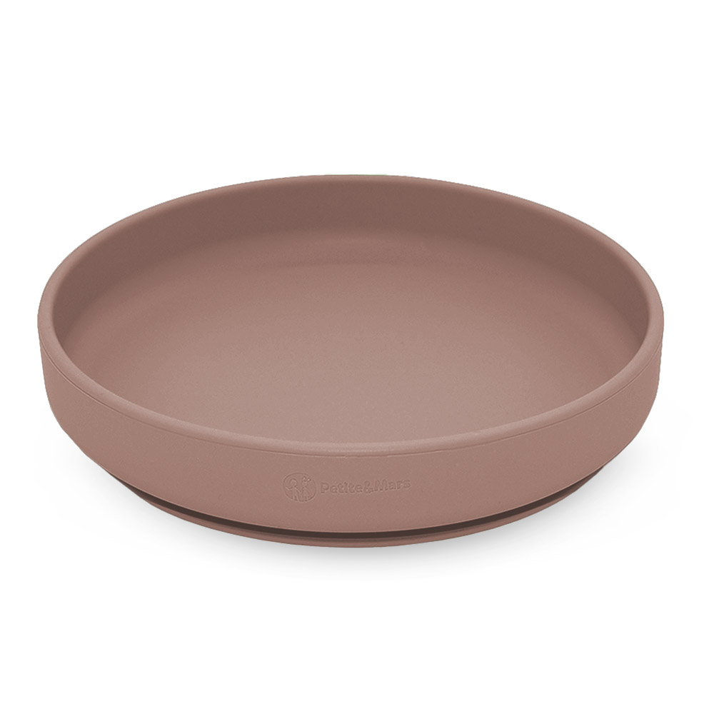 PETITE&MARS Take&Match szilikon tányér tapadókoronggal Velvet Latte – elölnézet