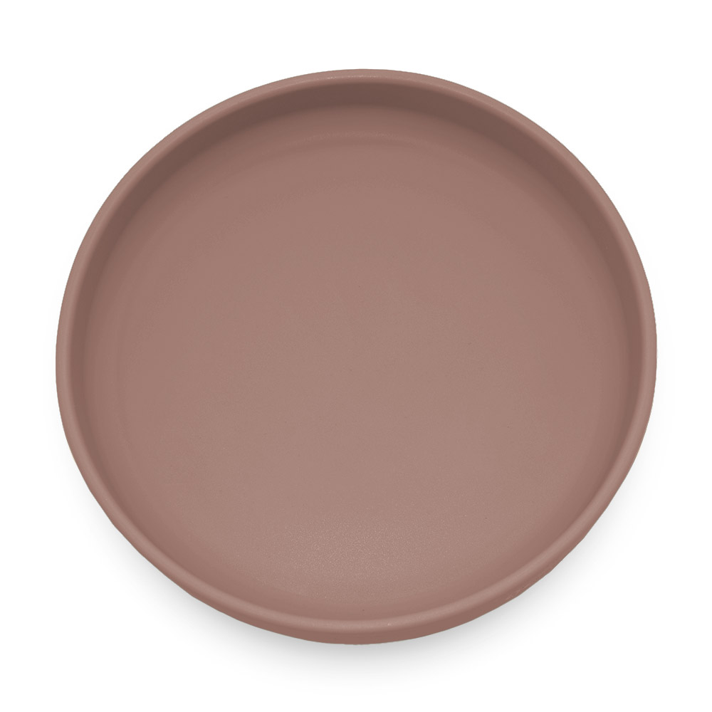 PETITE&MARS Take&Match szilikon tányér tapadókoronggal Velvet Latte – használat közben