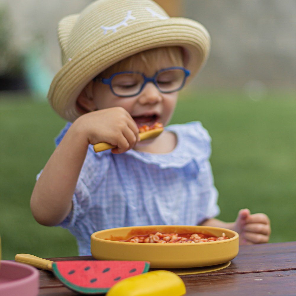 PETITE&MARS Talíř silikonový s přísavkou TAKE&MATCH Intense Ochre 6m+