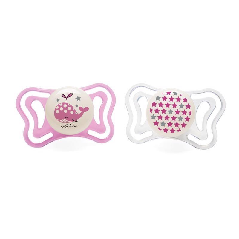 CHICCO Dudlík Physio Light silikon noční chlapec 2 ks (2-6 m+)