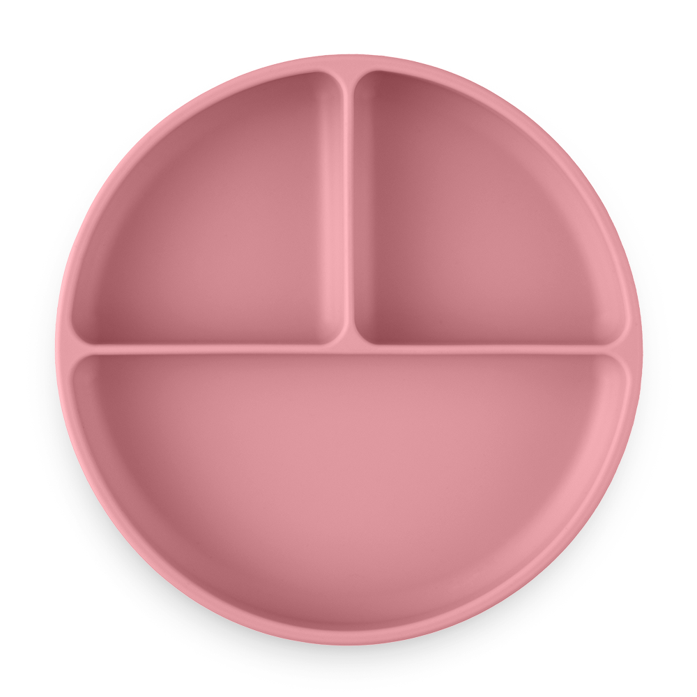 PETITE&MARS Talířek silikonový dělící kulatý Take&Match Dusty Rose 6m+