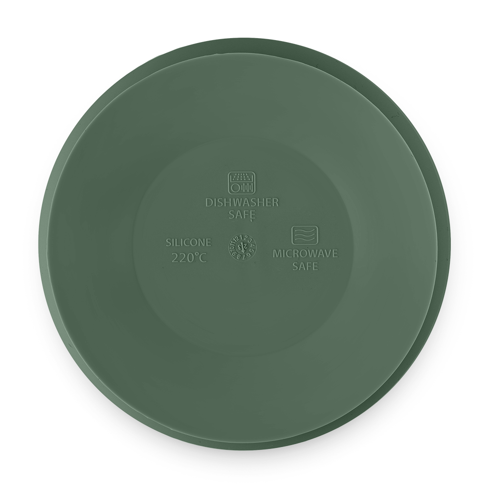 PETITE&MARS Miska dvoubarevná silikonová Take&Match Misty Green 6m+