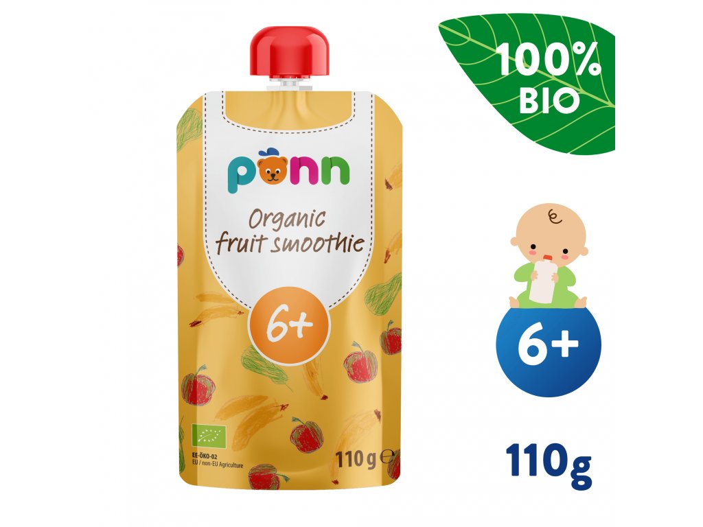 SALVEST Põnn BIO Ovocné smoothie s ananásom 110 g