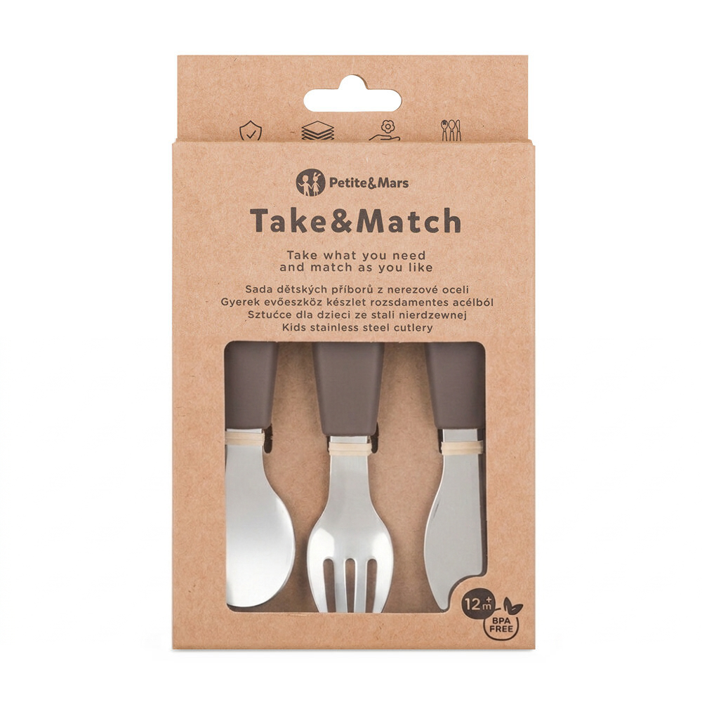 PETITE&MARS Take&Match evőeszközkészlet Bitter Cocoa színben, teljes készlet