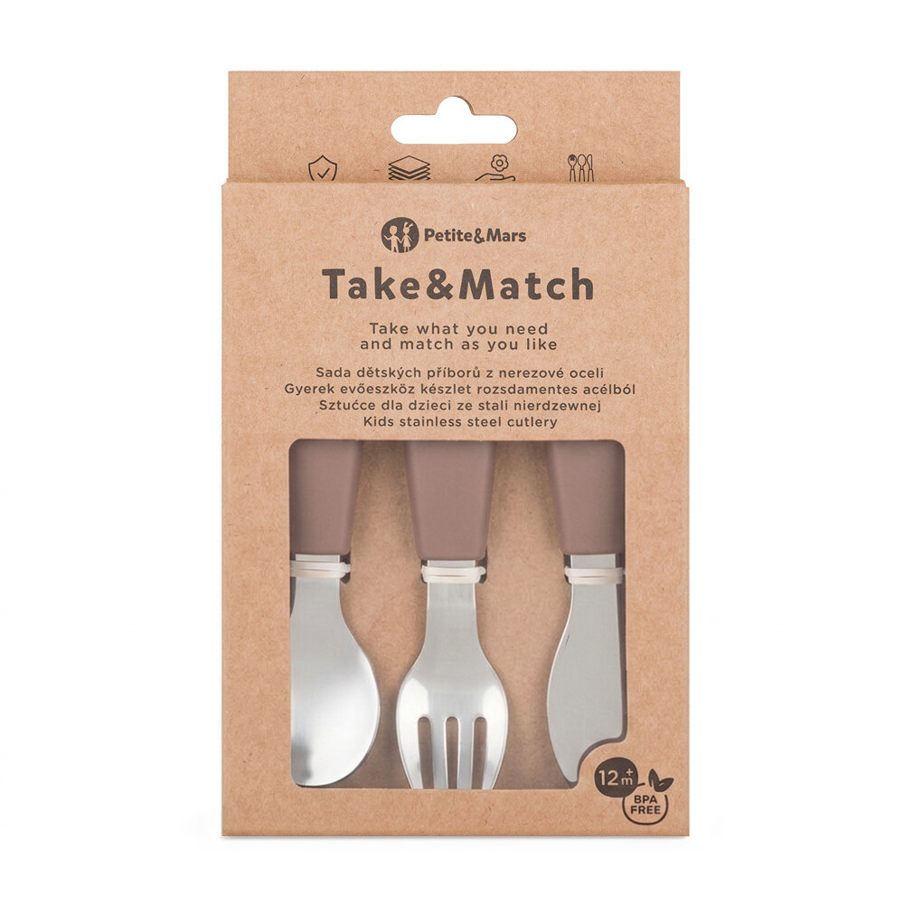Take&Match evőeszközkészlet Velvet Latte színben, teljes készlet