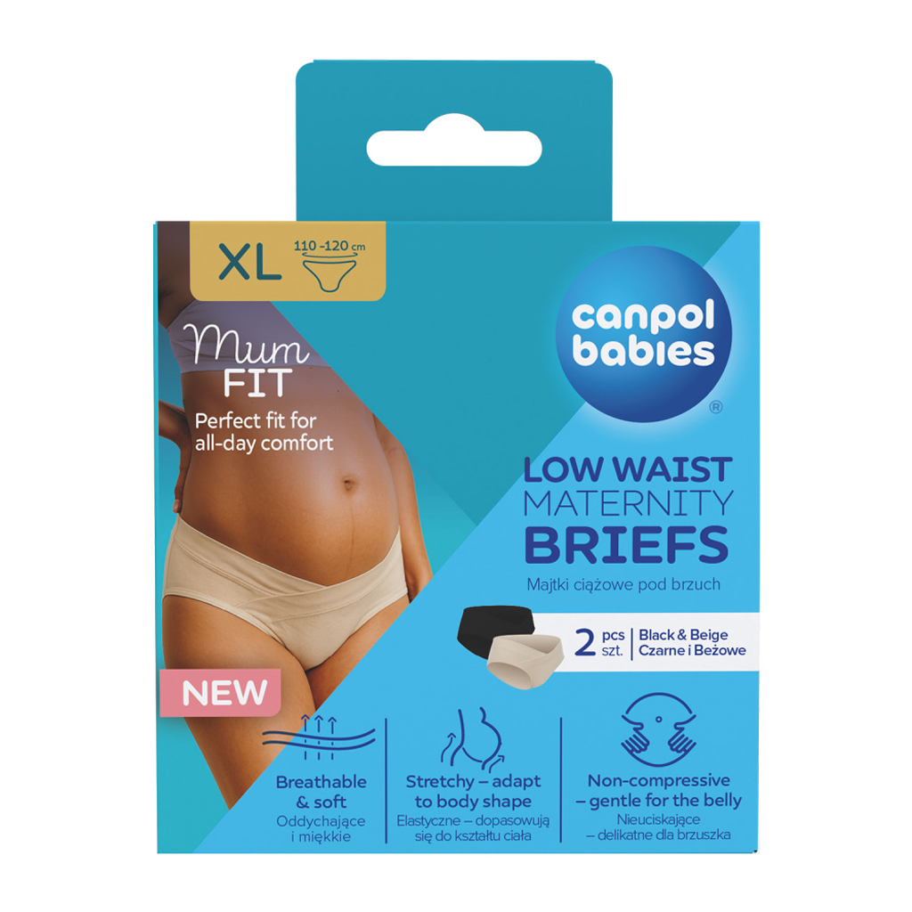 CANPOL BABIES Nohavičky tehotenské s nízkym pásom MumFIT XL 2ks