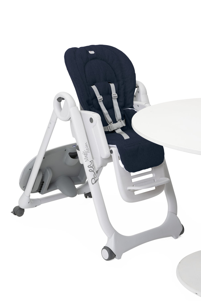 CHICCO Stolička jedálenská Polly Magic Relax - Blue Passion