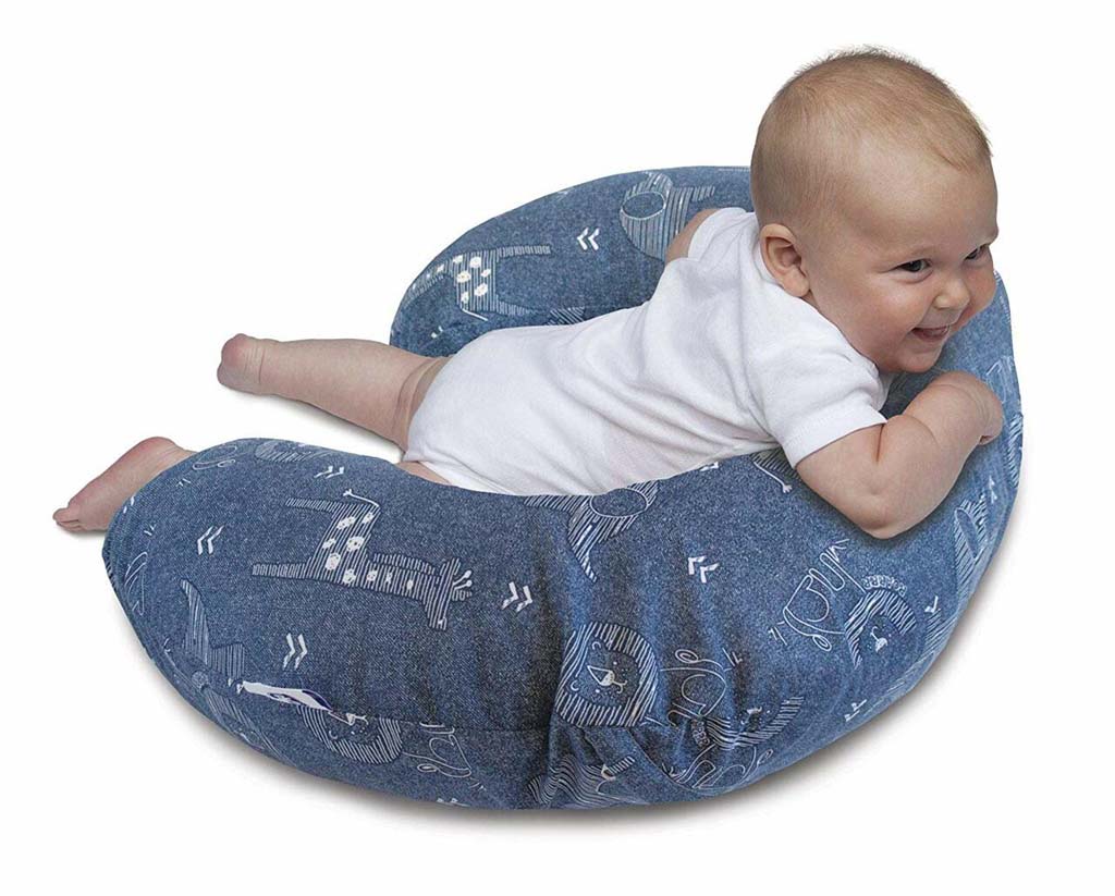 CHICCO Vankúš na dojčenie Boppy - Denim Animals
