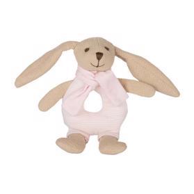 CANPOL BABIES Zajačik Bunny s hrkálkou ružový
