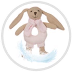 CANPOL BABIES Zajačik Bunny s hrkálkou ružový