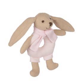 CANPOL BABIES Zajačik Bunny s hrkálkou ružový