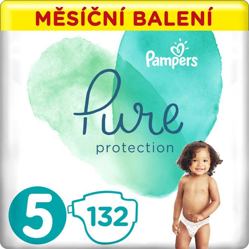 PAMPERS Pure Protection 5 (11-16 kg) 132 ks - jednorázové plienky,  V002193