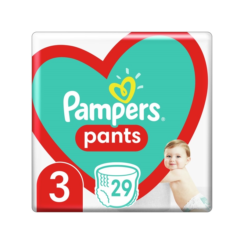 PAMPERS Pants 3 (6-11 kg) 29 ks Carry pack - plienkové nohavičky,  V002372