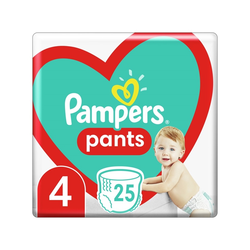 PAMPERS Pants 4 (9-15 kg) 25 ks Carry pack - plienkové nohavičky,  V002375