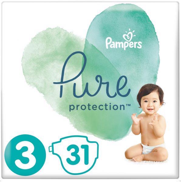 PAMPERS Plienky Pure Protection 3 MIDI 6-10kg 31ks,  V001553