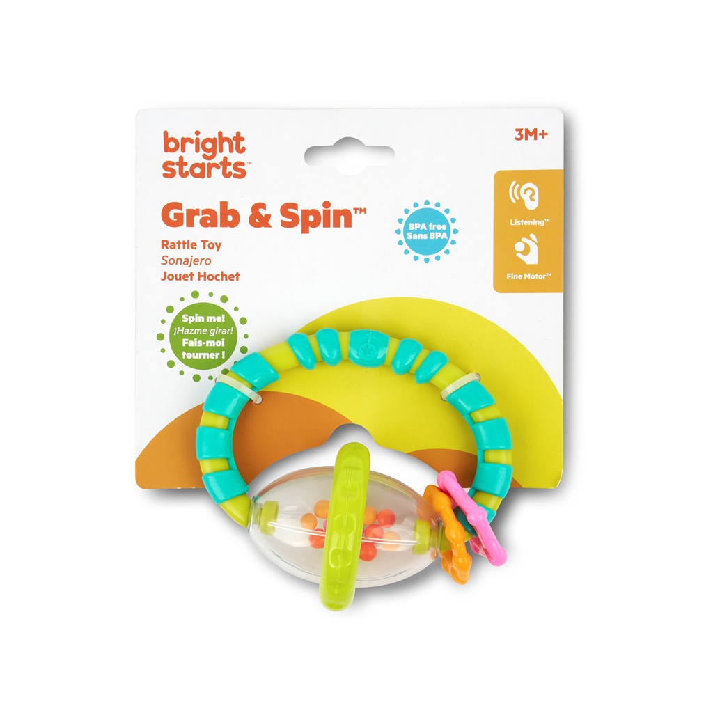 BRIGHT STARTS Hrkálka/Hryzačka Grab & Spin™, 3m+