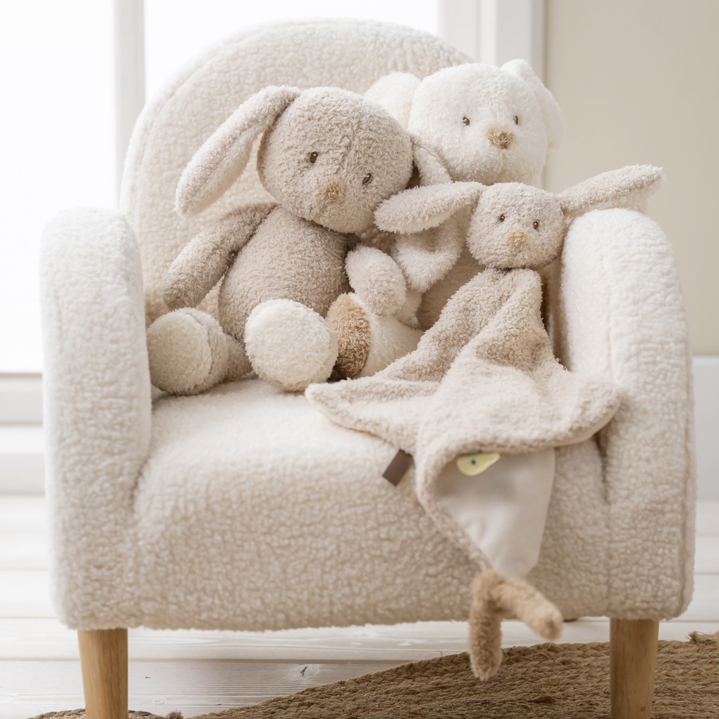 NATTOU Maznáčik plyšový maxi Teddy zajačik 28 x 28 cm, 0m+