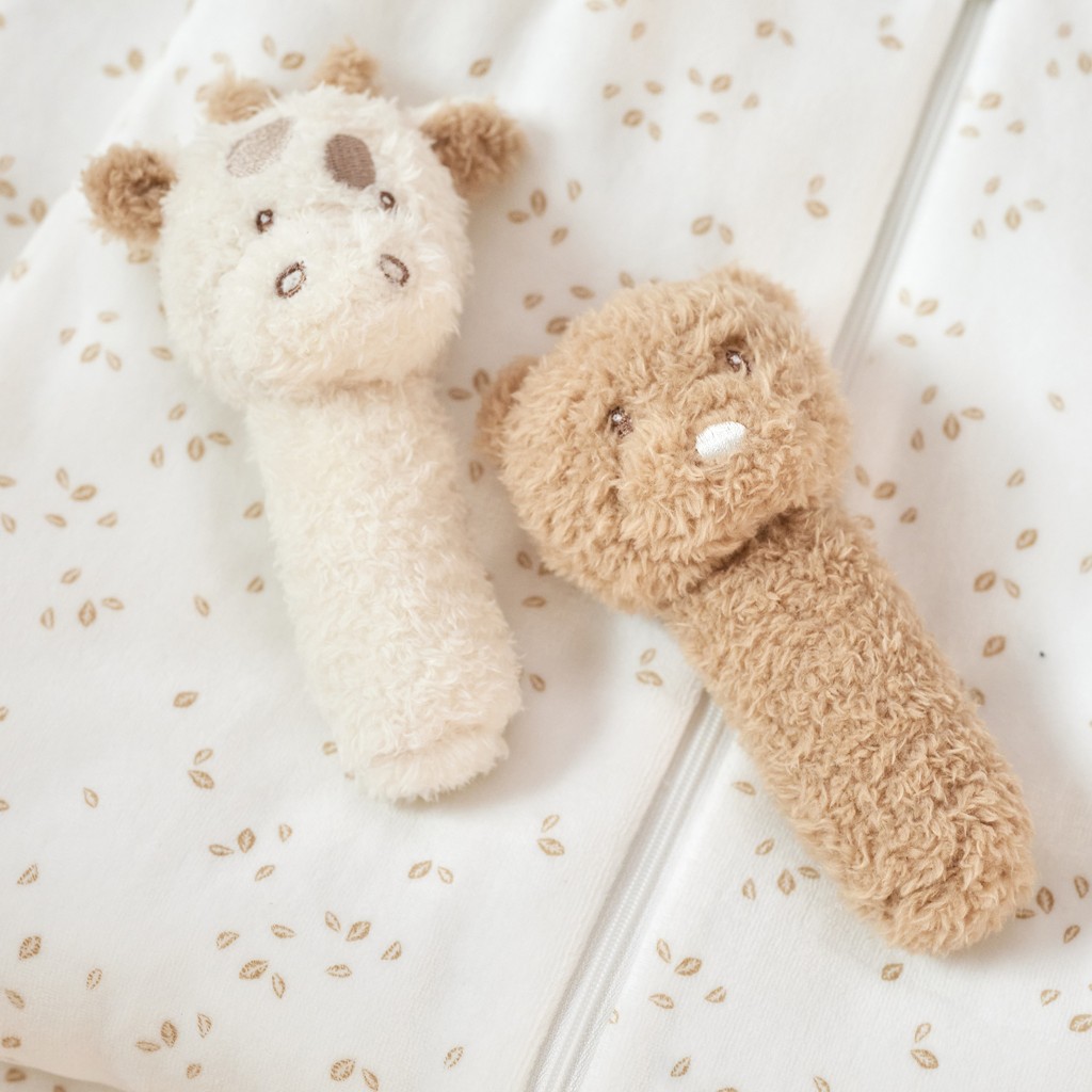 NATTOU Hračka plyšová hrkálka Teddy žirafa 14 cm, 0m+