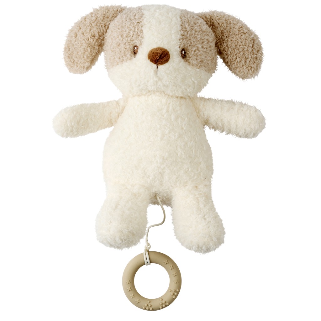 NATTOU Hračka plyšová hudobná Teddy psík 24 cm, 0m+